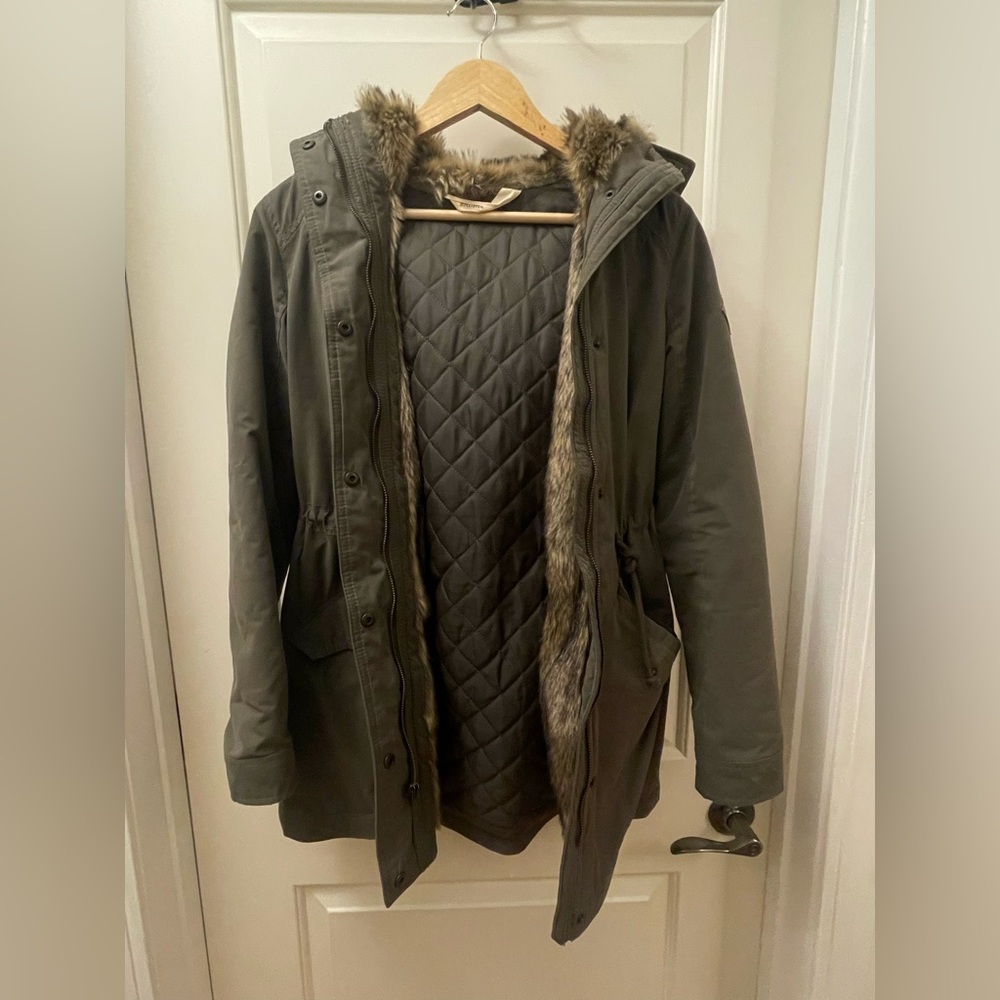 Hollister Olive Women's Parka Coat